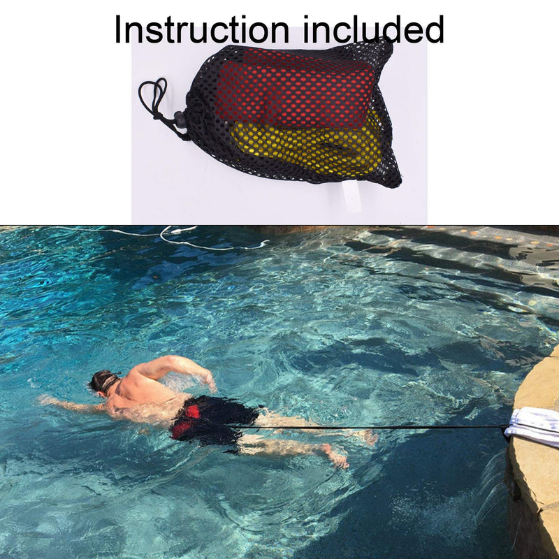 [Australia - AusPower] - Swim Bungee Training Belt Swim Resistance Belt Swim Exerciser Belt Swim Tether (One Waist Belt, One Bungee Cord, One Loop), with YYST Storage Mesh Bag 