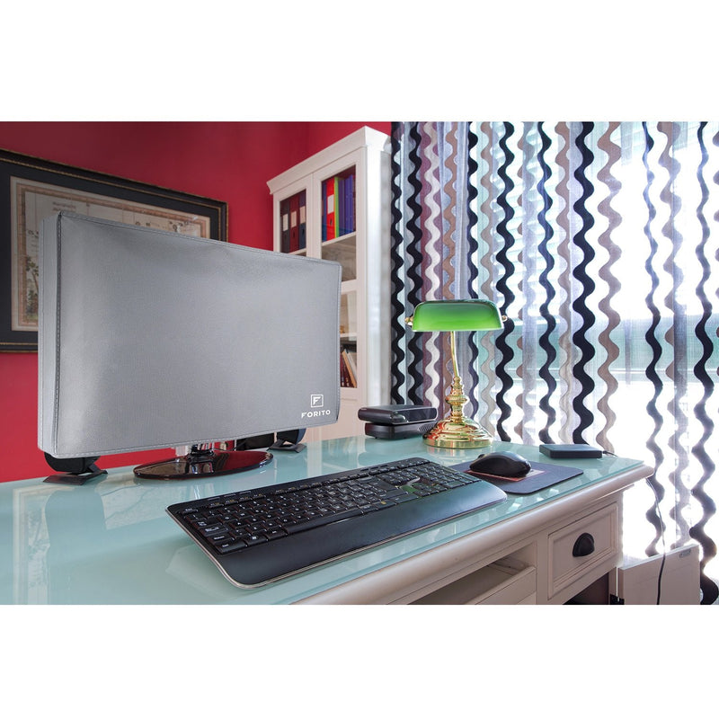 [Australia - AusPower] - 23" 24" 25" Univesal Monitor Dust Cover Scratch Resistance Nonwoven Full Body Sleeve for 23" 24" 25" Computer Monitor LED LCD Screem (Size: 24W x 18H x 3D)-Gray 23-25 Inch 23-25" -Gray 