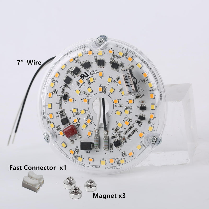 [Australia - AusPower] - ULIKELED 4â€œ 18W Color Changeable Ceiling Fan LED Light Replacement, 3000K/4000K/5000K Selectable Ceiling Fan LED Light Kit, Dimmable LED Retrofit Kit for Flush Mount Ceiling Lights 