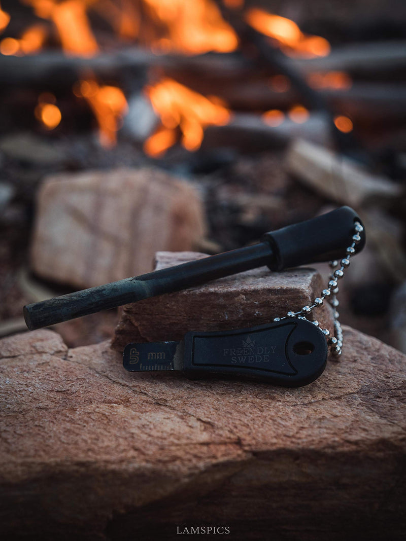 [Australia - AusPower] - The Friendly Swede Fire Starter for Survival - Ferro Rod Fire Starter Sticks, Easy Grip Flint and Steel Striker for Camping and Emergency (2 Pack) 2-Pack 