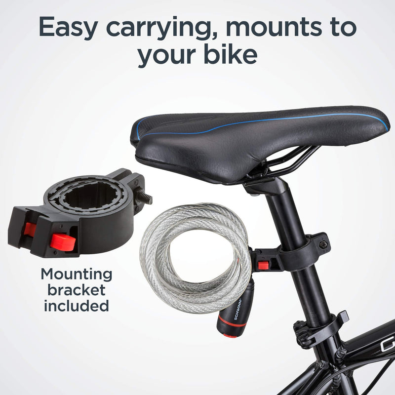 [Australia - AusPower] - Schwinn Anti Theft Bike Lock, Security Level 3, Combination Lock, 6 Foot/12mm Cable, Security Level 3/Combination Lock 