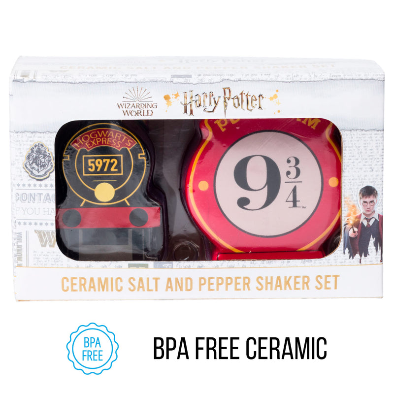 [Australia - AusPower] - Silver Buffalo Harry Potter Hogwarts Express Platform 9 3/4 Ceramic Salt and Pepper Shaker 