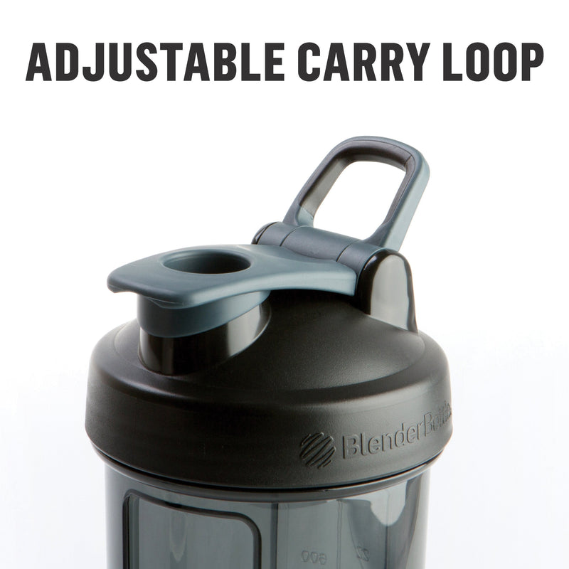 [Australia - AusPower] - BlenderBottle Shaker Bottle Pro Series Perfect for Protein Shakes and Pre Workout, 24-Ounce, Black 