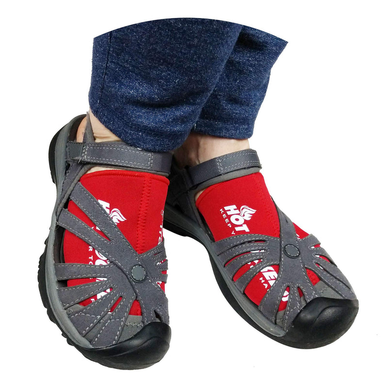 [Australia - AusPower] - Hot Sockee - Neoprene Toe Warmers - Worn Inside Shoes or Boots - 3 Sizes - Cycling, Hiking, Winter Sports, Camping, Work & Construction Boots Small-Medium 