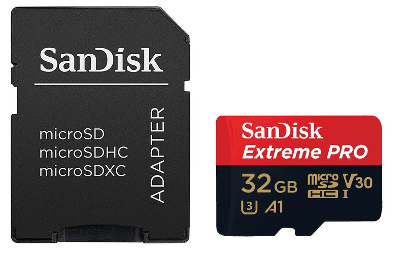 [Australia - AusPower] - 32GB Sandisk Extreme Pro 4K Memory Card works with Gopro Hero 6, Fusion, Hero 5, Karma Drone, Hero 4, Session, Hero 3, 3+, Hero + Black - UHS-1 V30 32G Micro SDHC w/ Everything But Stromboli Reader 