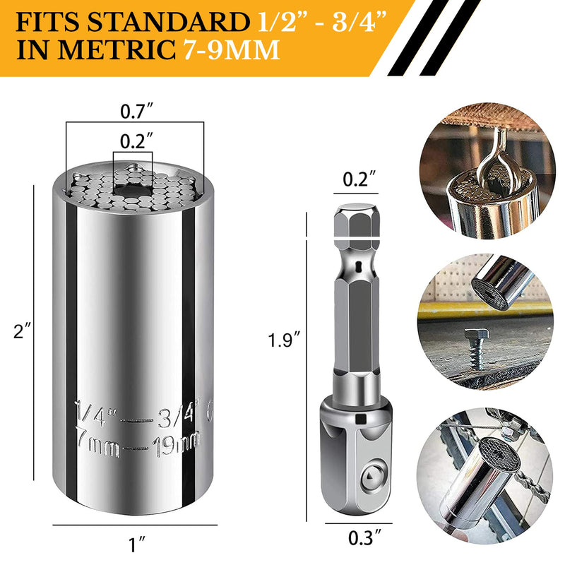[Australia - AusPower] - Universal Socket Tools Gifts for Men, Dad Gifts, Stocking Stuffers Mens Gifts Christmas Gifts for Men Him Dad Boyfriend Father Husband Mechanic Tools for Men Who Have Evreything Cool Stuff Gadgets 
