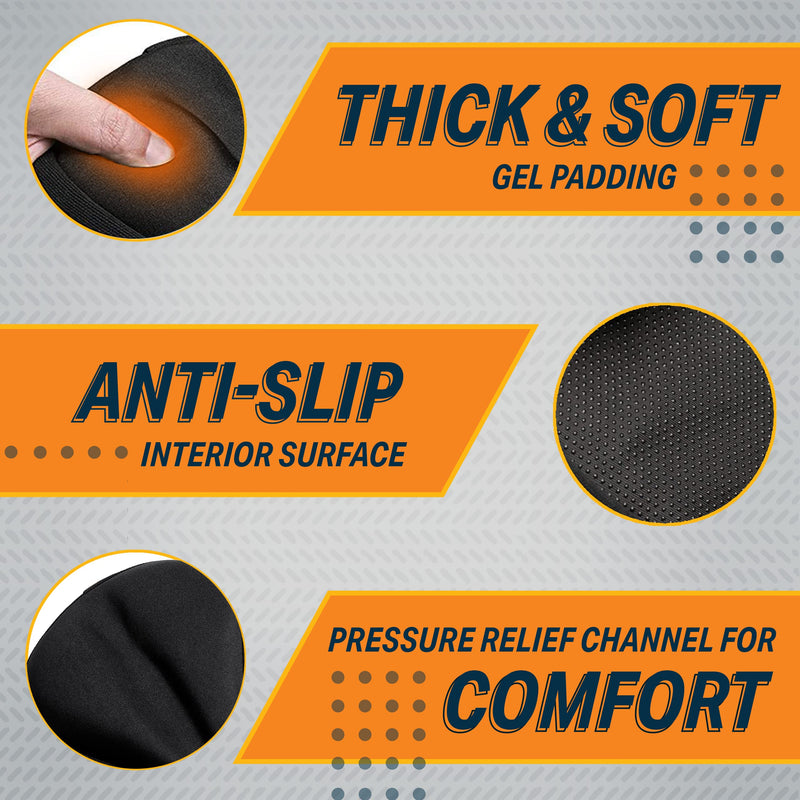 [Australia - AusPower] - Bikeroo Bike Seat Cushion 11in x 7in Padded Gel Bike Seat Cover, Compatible with Peloton, Adjustable for Men & Womens Comfort on Stationary Exercise and Universal Bicycle Seats 