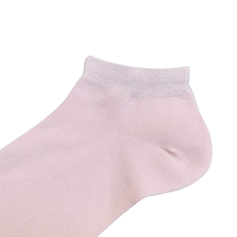 [Australia - AusPower] - Women Solid Color Ankle Socks Bamboo Pastel Thin Sock Odor Resistant Low Cut Gift Girl Sock 5 Pairs Pink Large 