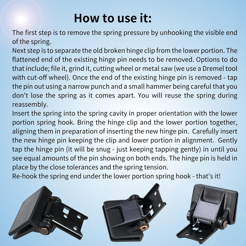[Australia - AusPower] - 2 Pcs Vsttar Dust Cover Hinge Turntable Parts Compatible with Akai AP-206,AR - AR The Turntable,BSR - Quanta 450SX,Kenwood - KD-40R,Sony PS-11,PS-22,Yamaha-P-200,Different Makes Models of Turntables 2 