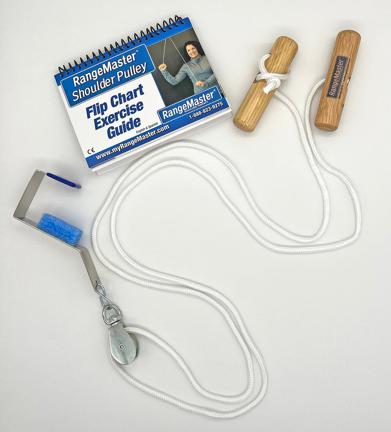 [Australia - AusPower] - RangeMaster Over the Door Shoulder Pulley │ Physical Therapy Shoulder Tool │ Helps Enhance Range of Motion for Shoulder Pain and Surgery Recovery │ Metal Bracket Door Attachment 