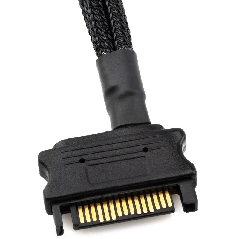 [Australia - AusPower] - CRJ 15-Pin SATA to Four 3-Pin and 4-Pin PWM Sleeved Fan 12V Power Adapter Cable 4 - Four Fan 1 