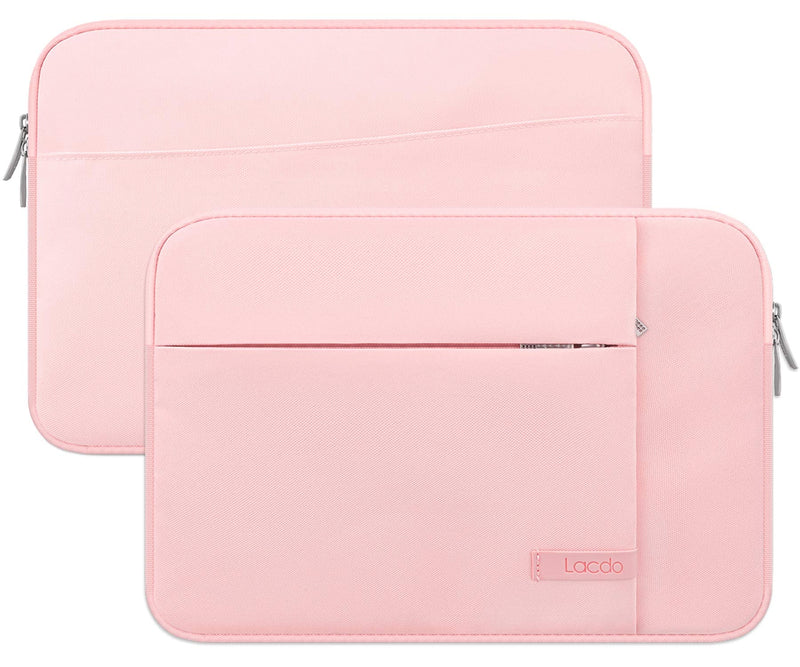 [Australia - AusPower] - Lacdo Laptop Sleeve Case for 15 inch New MacBook Air M2 2023 A2941, 15 inch MacBook Pro A1990 A1707, Dell XPS 15 Plus 2022-2020 Computer Bag with Accessory Pocket, Shockproof, Water-Resistant, Pink New MacBook Air 15 Inch 