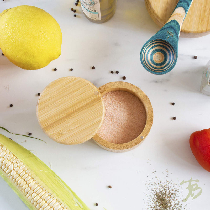 [Australia - AusPower] - Totally Bamboo Salt Cellar Bamboo Storage Box with Magnetic Swivel Lid, 6 Ounce Capacity Original Salt Box 