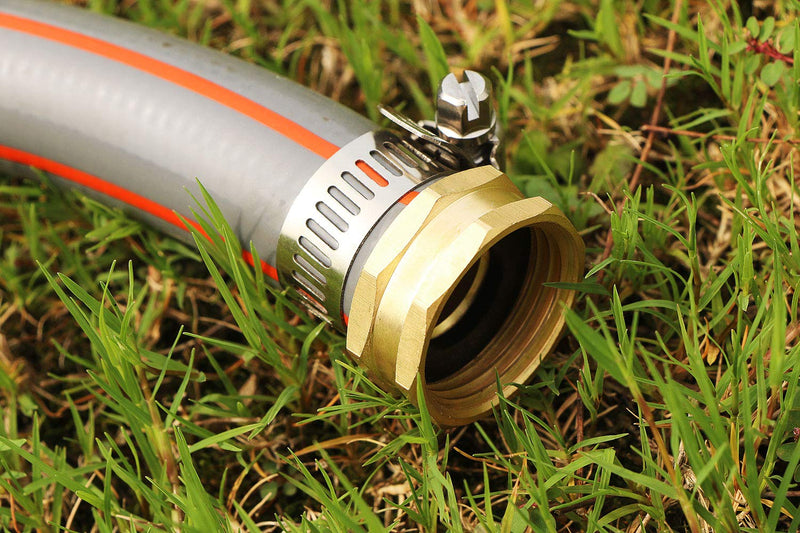 [Australia - AusPower] - U.S. Solid Brass Garden Hose Connector with Stainless Steel Clamps, Male and Female Garden Hose Fittings, 3 Sets (3/4 inch) 3/4 inch 