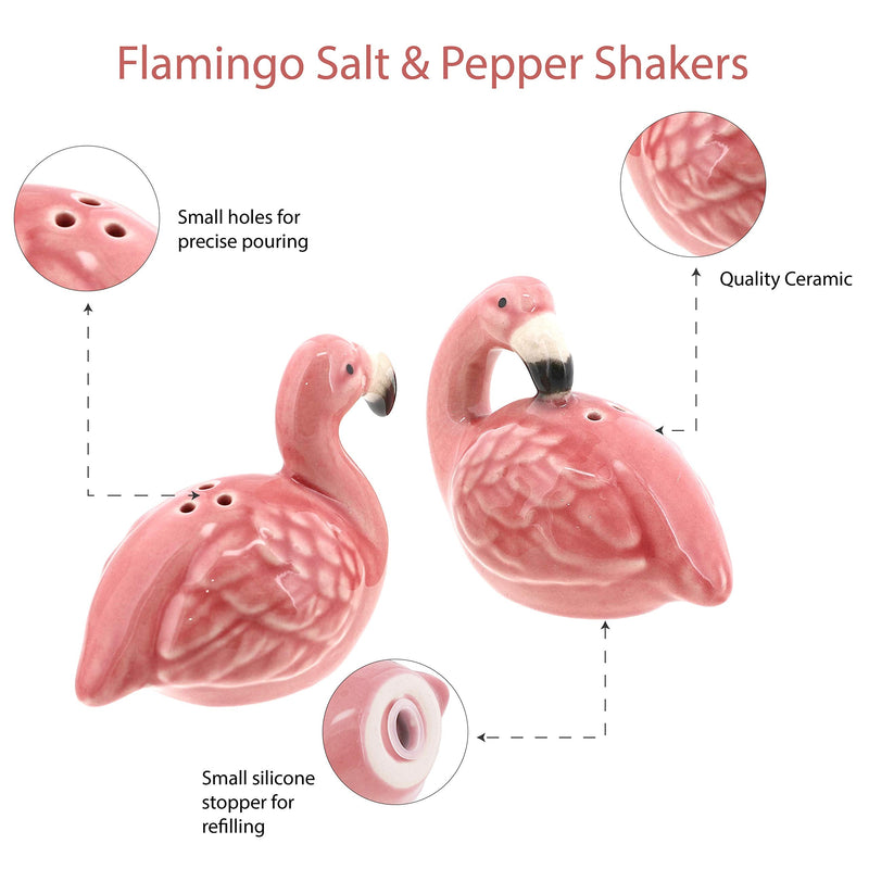[Australia - AusPower] - Ceramic Bird Salt and Pepper Shaker Collectors Kitchen Décor - Flamingo Pink 