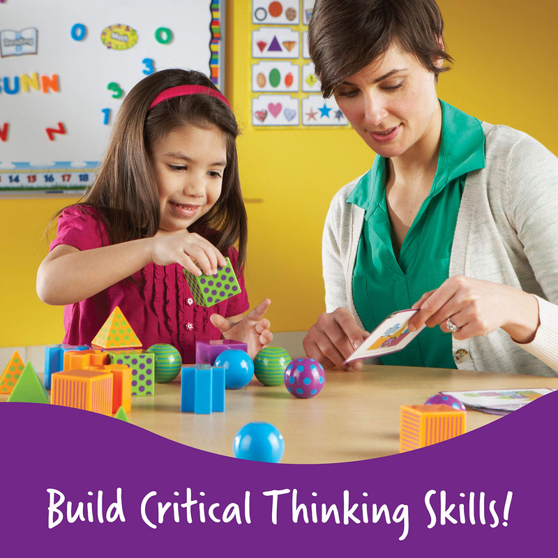 [Australia - AusPower] - Learning Resources Mental Blox Critical Thinking Game, Homeschool, 20 Blocks, 40 Activity Cards, Ages 5+,Multicolor - 