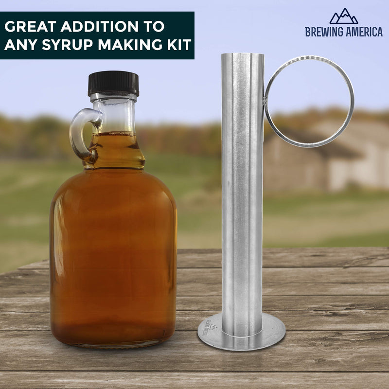 [Australia - AusPower] - Maple Syrup Hydrometer Test Cup for Sugar and Moisture Content Measurement for Consistently Delicious Pure Syrup - Stainless Steel - 10 Inches Tall 