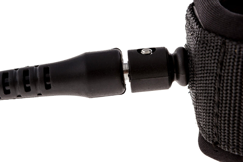[Australia - AusPower] - Santa Barbara Surfing SBS 10' Coiled SUP Leash - Guaranteed for Life - Premium Design for Flat & Open Water Stand Up Paddle Board Black 10ft 