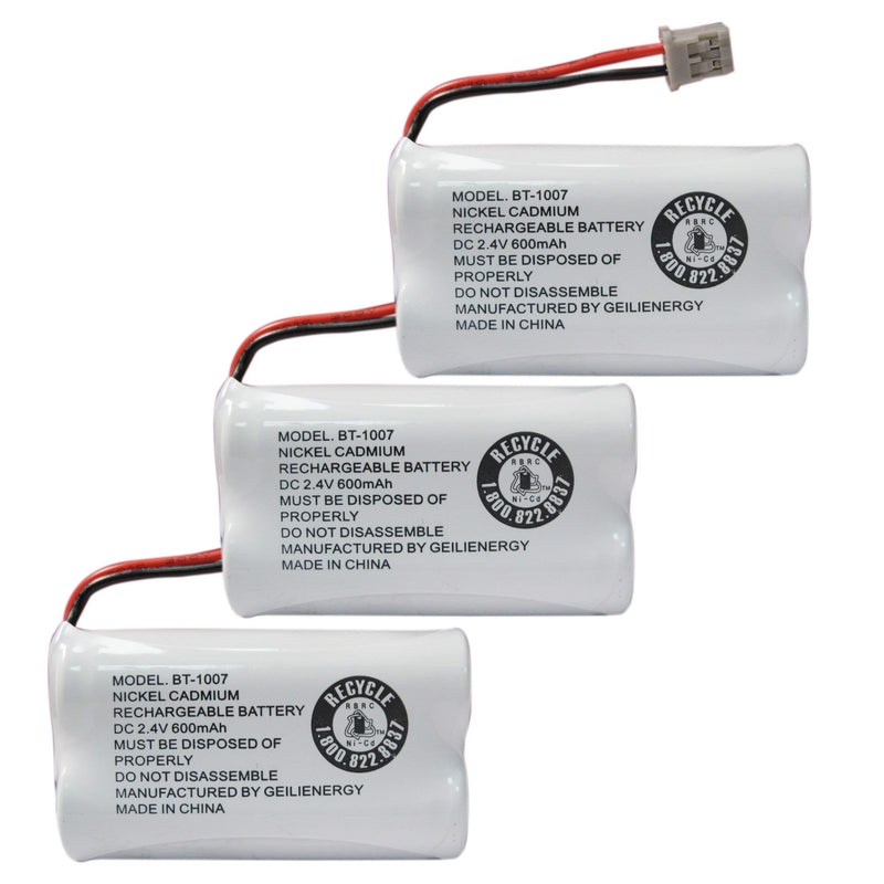 [Australia - AusPower] - 3 Pack BT-1007 Cordless Phone Battery Compatible for Uniden BT1007 BT904 BT-904 BT1015 BT-1015 with 2 Pack 3.6V 800mAh BT446 BT-446 BBTY0503001 BT-1004 BT-1005 