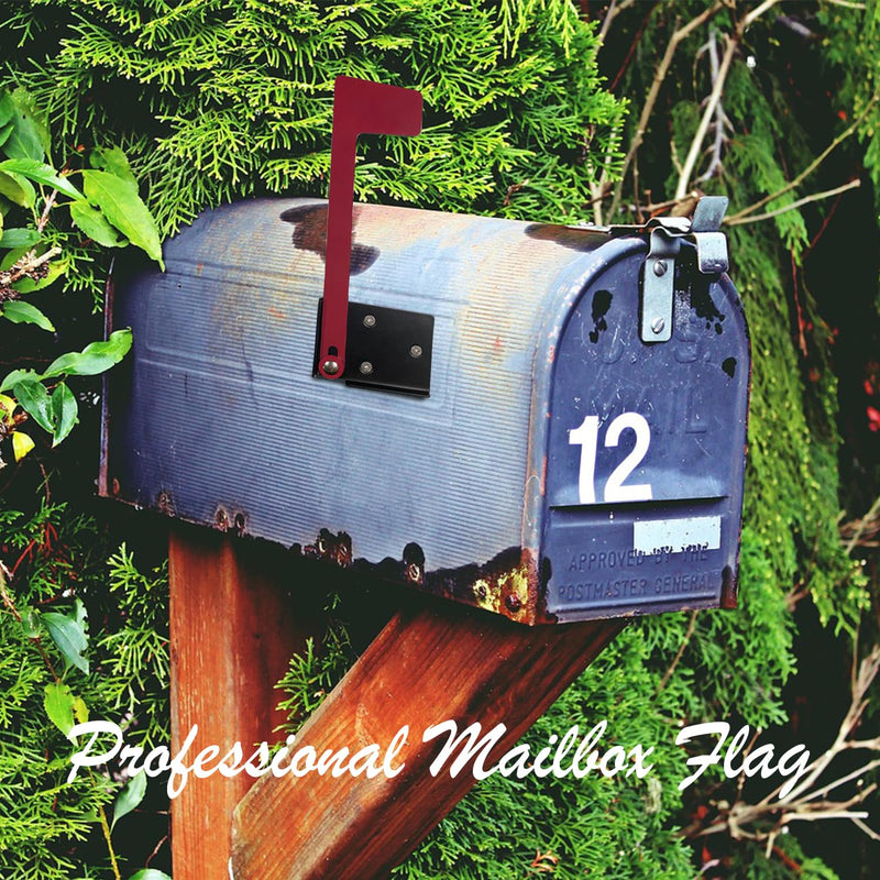 [Australia - AusPower] - Reagia Professional Mailbox Flag, Durable Galvanized Steel Mailbox Replacement Flag Kit, Easy Installation, No Tools Required Stick On Mailbox Flag, Mailbox Red Flag for Wall & Post Mount Mailboxes 