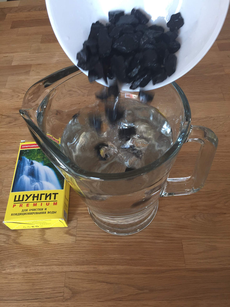 [Australia - AusPower] - Shungite Stones ﻿Natural Elite Mineral Crystal Stone Healing Water Cleanse Purification Purifier Detoxification Authentic Rare Carbon Healing Chakra Reiki Noble Rocks Karelia Russia 16.9 oz / 500 g 