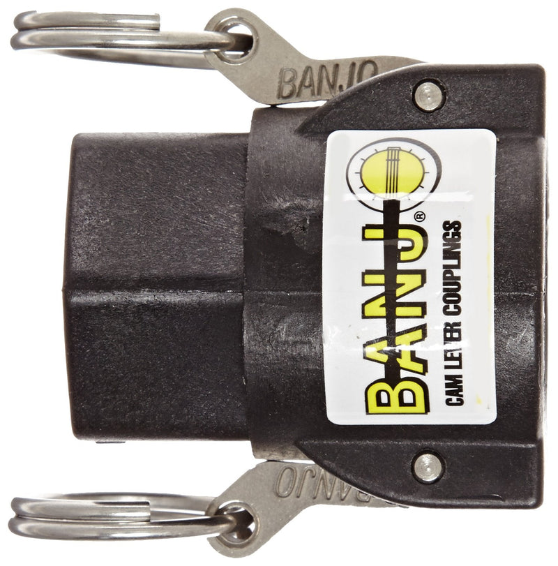[Australia - AusPower] - Banjo 050D Polypropylene Cam & Groove Fitting, 1/2" Female Coupler x NPT Female 0.5 Inch 