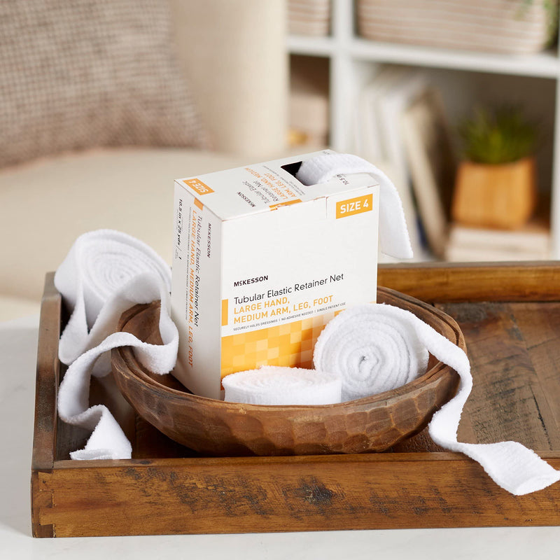 [Australia - AusPower] - McKesson Tubular Elastic Retainer Net Dressing, Non-Sterile, Hand, Arm, Leg, Foot, Size 4, 10 1/2 in x 25 yd, 1 Count, 1 Pack Size 4 1 Count 