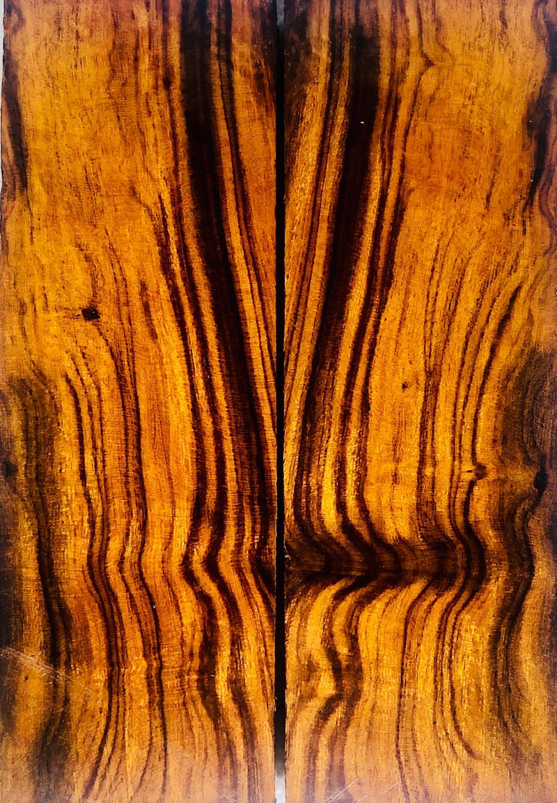 [Australia - AusPower] - Bookmatched Ironwood Knife Scales – Knife Makers Material – Size 5 1/8 x 1 3/4 x 1/2 Inches - 2 Pack 