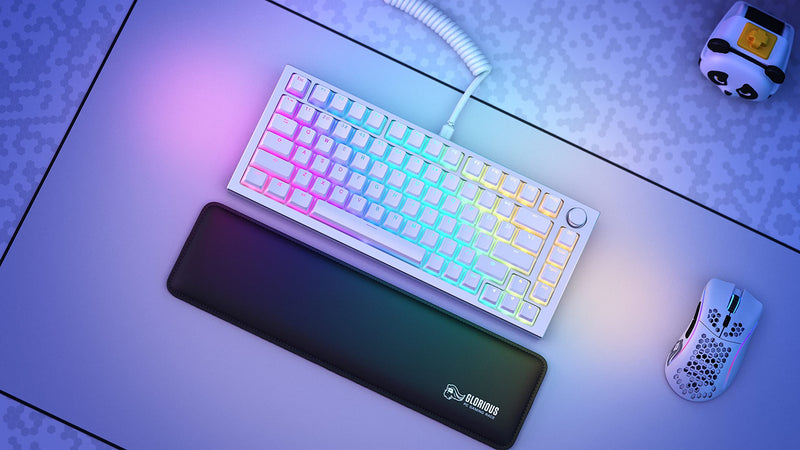 [Australia - AusPower] - Glorious Aura V2 (White) - PBT Pudding Keycaps for Mechanical Keyboards - ANSI (US), ISO Compatible - Supports Full Size, TKL, 75%, 60% Layouts Aura V2 (White) 