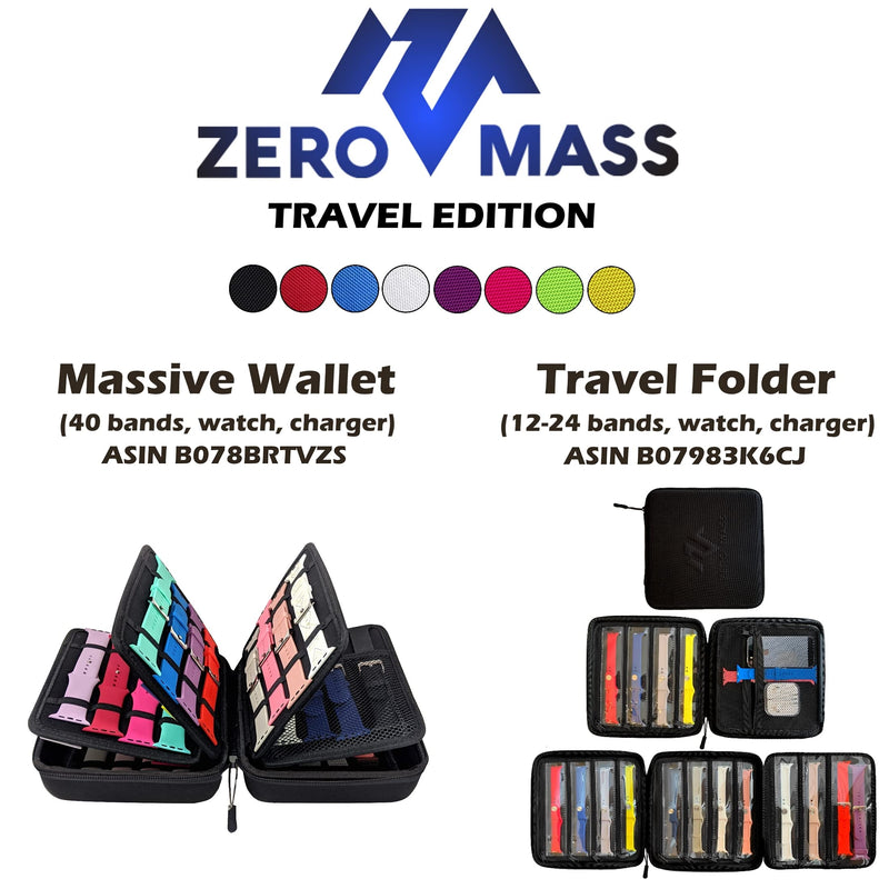 [Australia - AusPower] - Zero Mass Smart Watch Bands Travel Carrying Case/Folder, Organizer for Apple Watch Bands, Stores 12-24+ Straps, Extra Pocket for Additional Storage (Purple) Purple 