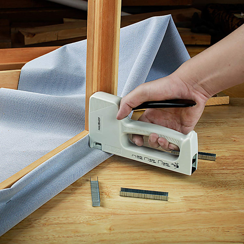 [Australia - AusPower] - HAUSHOF Light Duty Staple Gun Kit, Fits JT21 Staples of 1/4'', 5/16'' and 3/8'', Includes 800Pc 5/16'' Staples and A Staple Remover, for Upholstery, DIY, Decoration 