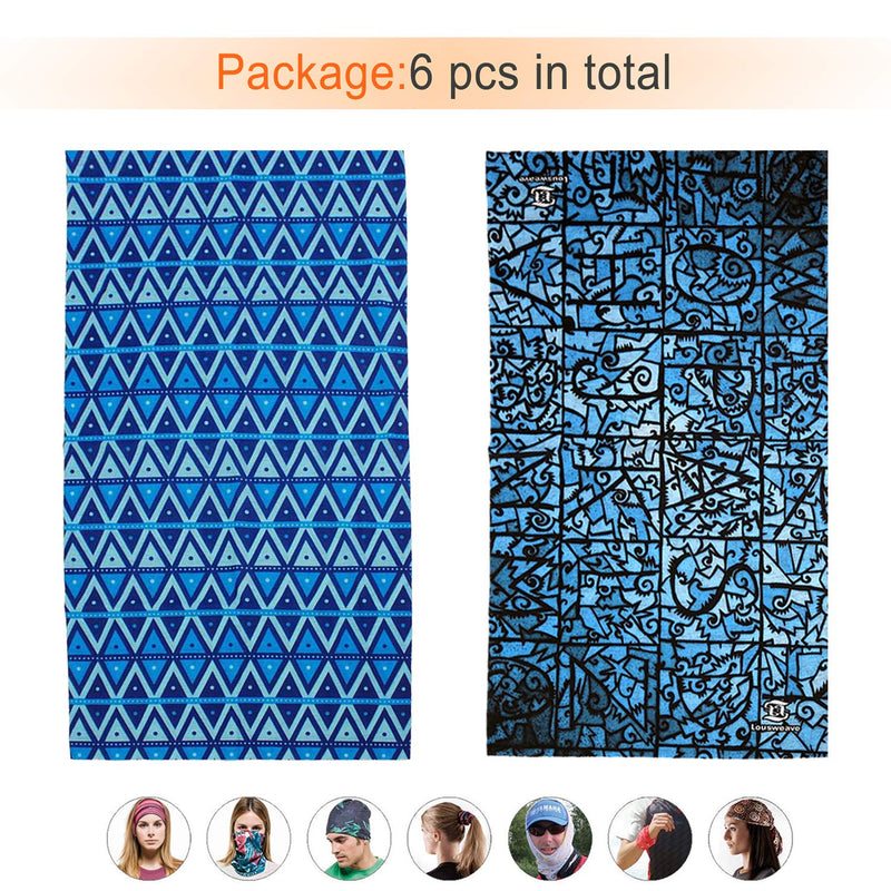 [Australia - AusPower] - JOEYOUNG Headwear, Bandana, Neck Gaiter Head Wrap Headband Balaclava Magic Scarf A- Blue 