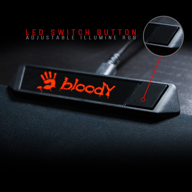 [Australia - AusPower] - Bloody Gaming RGB LED Gaming Mouse Pad Soft Cloth Surface – Low Friction Surface Ideal for Accuracy, Speed & Control - 10 RGB LED Zones - Waterproof - Non-Slip Rubber Base - Medium 14" X 10" - MP-60R 