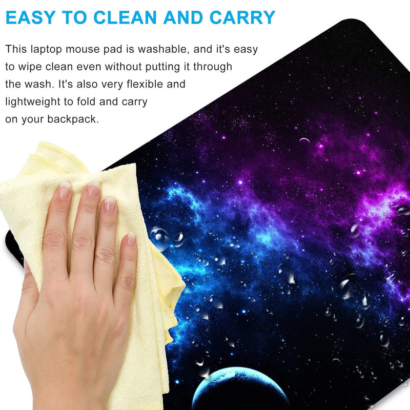 [Australia - AusPower] - Shalysong Mouse pad Small Computer Mouse pad with Personalized Galaxy Design Office Non-Slip Rubber Mousepad 9.5 x 7.9 in Rectangular galaxy 