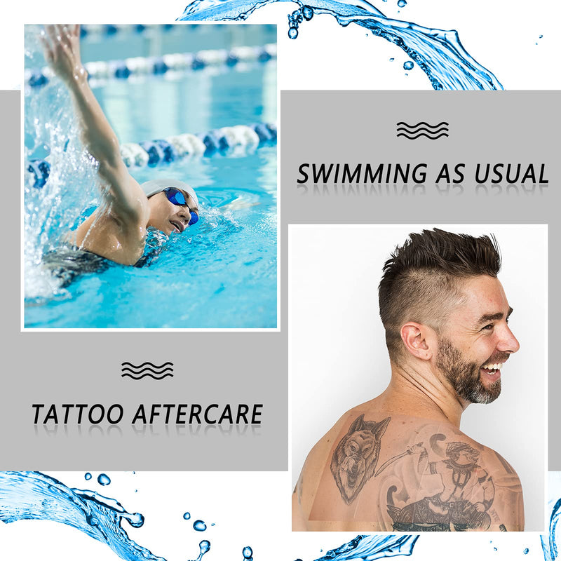 [Australia - AusPower] - 50 Pieces Waterproof Shower Patch Transparent Stretch Adhesive Bandage Protective Shower Bandage Cover Waterproof Transparent Film Clear Adhesive Bandages Dressing, 9 x 9 Inch 