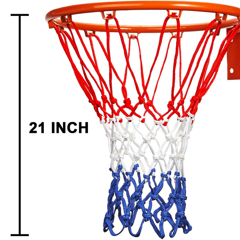[Australia - AusPower] - LAO XUE Upgraded Thickening Heavy Duty 21inches Standard Basketball Nets,Rainproof Sunscreen for All-Weather Thick Nets,12 Loops for Indoor and Outdoor Professional Competitions Replacement Net 
