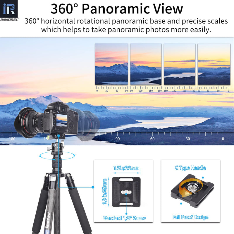 [Australia - AusPower] - INNOREL D28 28mm Low Profile Tripod Ball Head Professional All Metal CNC 360° Panoramic Camera Tripod Head for Monopod,DSLR Cameras,Camcorder,DV with 1/4" Arca Swiss Quick Release Plate Load 22lb/10kg 28mm Dia. 