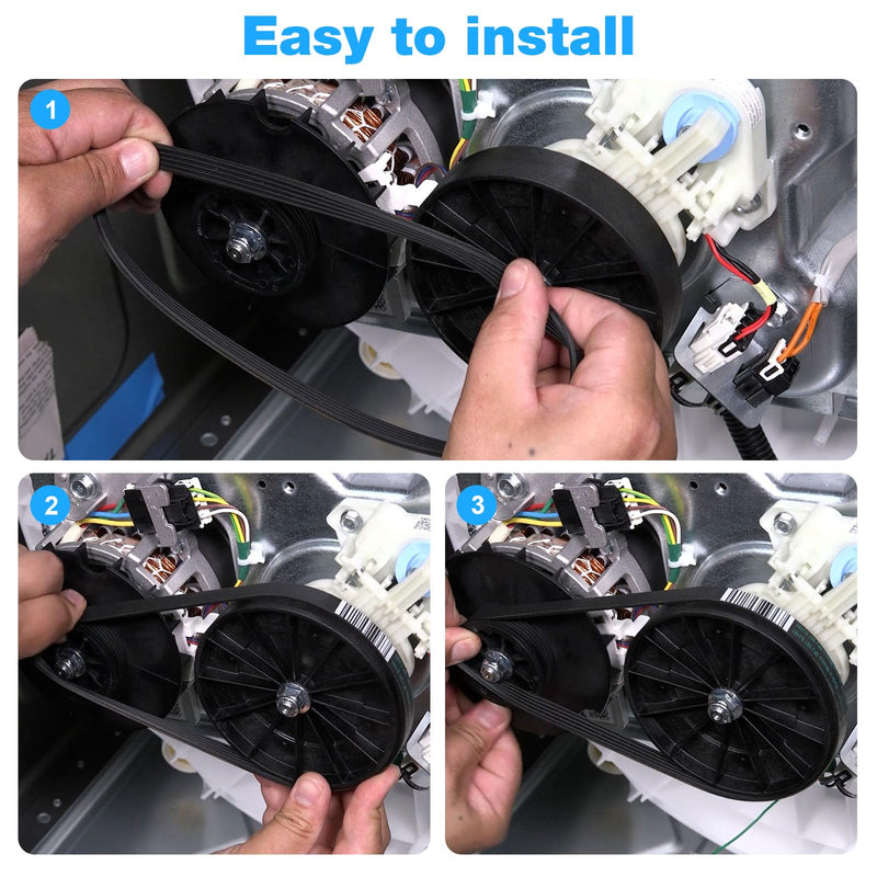[Australia - AusPower] - WH01X27538 Washer Motor Drive Belt Replacement GE Hotpoint Clothes Washing Machine Parts PS12299369, AP6328256, 4587903,290D1101P005-22" Long, 5 Ribs, 4 Grooves 