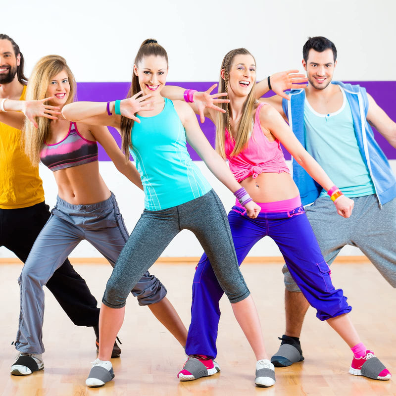 [Australia - AusPower] - Dance Socks Shoe Socks Dance Socks Over Shoes on Smooth Floors Dance Shoe Covers Ballet Dance Socks Over Sneakers Shoe Sliders for Smooth Pivots and Turns on Wood Floors, Black and Gray 16 