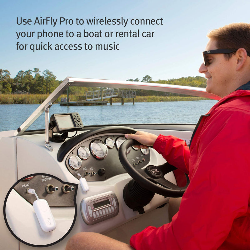 [Australia - AusPower] - Twelve South AirFly Pro | Wireless Transmitter/Receiver with Audio Sharing for up to 2 AirPods/Wireless Headphones to Any Audio Jack for use on Airplanes, Boats or in Gym, Home, auto Receiver 