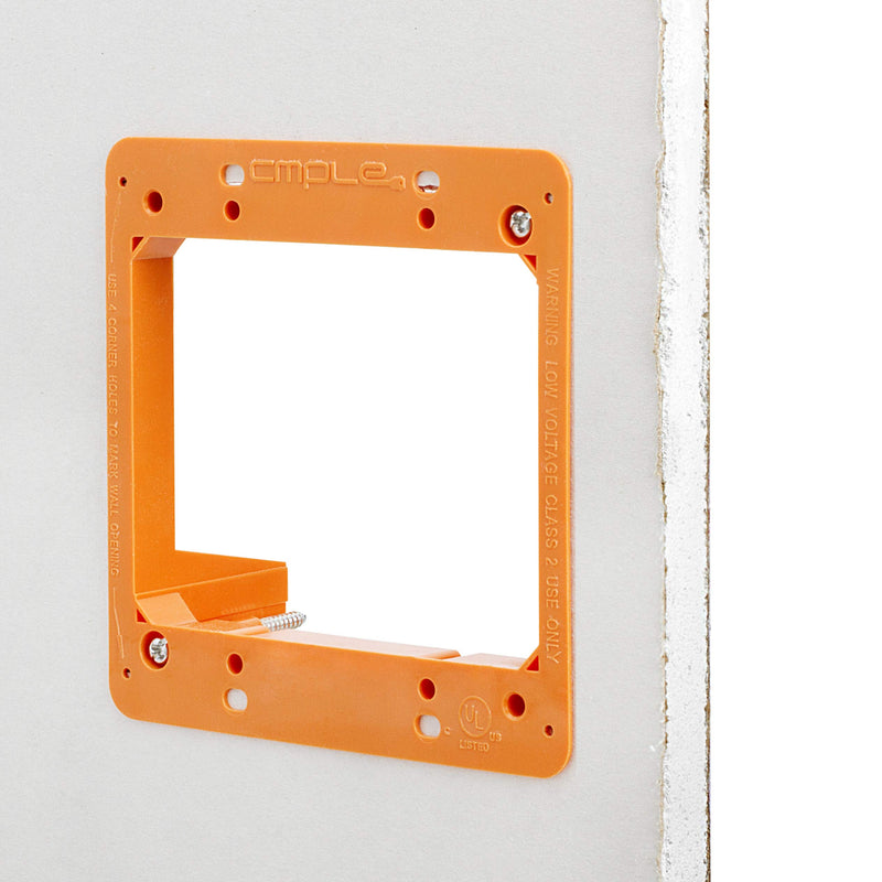 [Australia - AusPower] - Cmple - Low Voltage Mounting Bracket 2 Gang Multipurpose Drywall Mounting Wall Plate Bracket – (Dual Gang, 10 Pack) Dual Gang 10 Pack Orange 