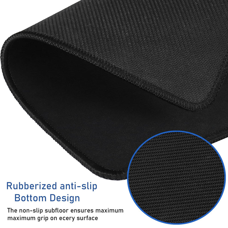 [Australia - AusPower] - Large Extended Gaming Mouse Pad with Stitched Edges, (31.5X15.7In) Durable Non-Slip Natural Rubber Base, Waterproof Computer Keyboard Pad Mat for Esports Pros/Gamer/Desktop/Office/Home-Black Black 