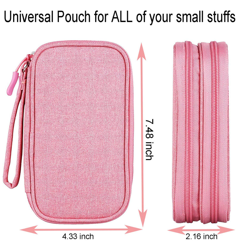 [Australia - AusPower] - CAOODKDK Electronics Accessories Organizer Pouch Bag, Electronic Organizer Travel Universal Cable Organizer Electronics Accessories Bag for Cable, Charger, Phone, SD Card, Business Travel Gadget Bag Double Layer - Black 