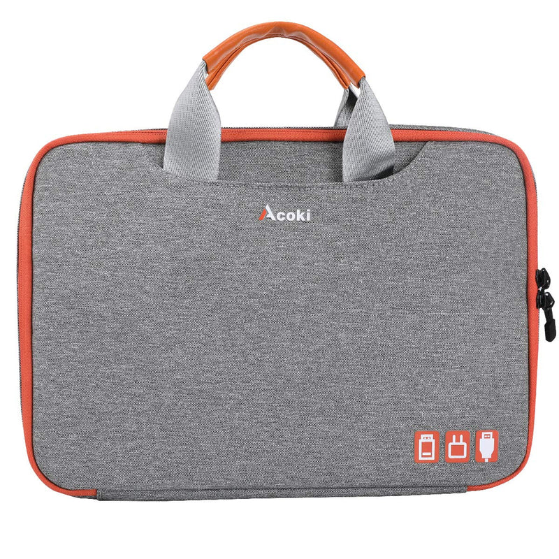 [Australia - AusPower] - 13-13.3 inch Laptop Sleeve with Electronic Accessories Storage Bag Large Capacity Organizer 10.2'' iPad Carry Business Case for Notebook,Tablet,iPhone,Power Bank,Hard Drives,SD Cards,Cables(Grey）… 