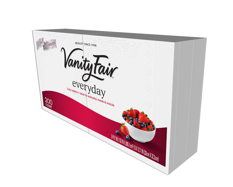 [Australia - AusPower] - Vanity Fair Everyday Napkins, 200 Count (Packaging Design May Vary) 