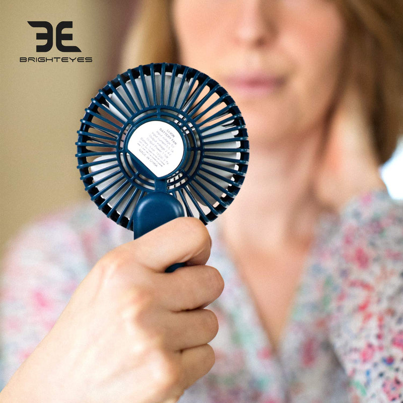 [Australia - AusPower] - Bright Eyes - Micro USB RECHARGEABLE Mini Handheld Fan with Adjustable Handle (Pink) Pink 