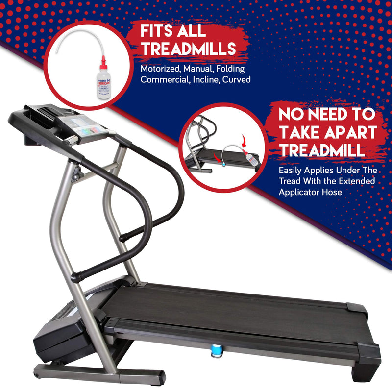 [Australia - AusPower] - Treadmill Belt Lubricant | 100% Silicone | USA Made | No Odor & No Propellants | Applicator Tube for Full Belt Width Lubrication at a Controlled Flow-So Easy 