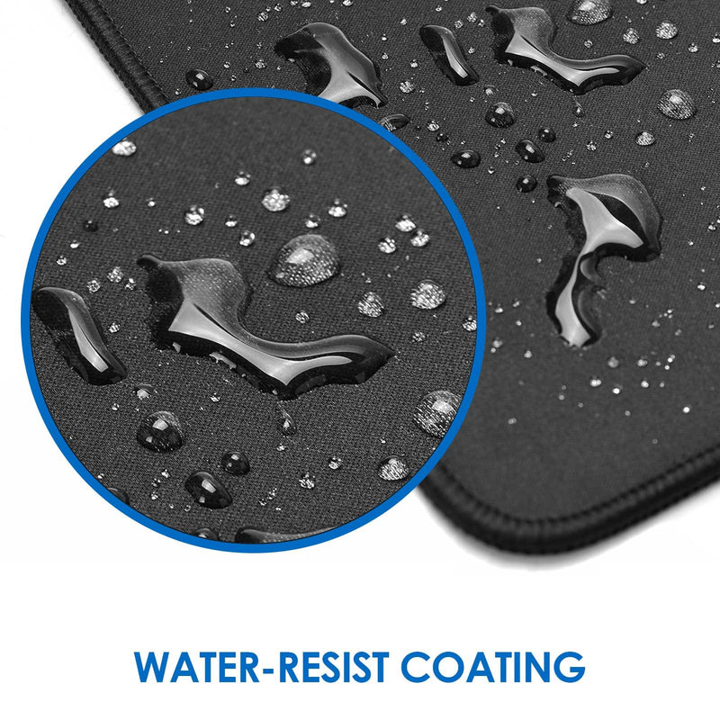 [Australia - AusPower] - KTRIO Large Gaming Mouse Pad with Stitched Edges, Extended Mousepad with Superior Micro-Weave Cloth, Non-Slip Base, Water Resist Keyboard Pad, Desk Mat for Gamer, Office & Home, 31.5 x 11.8 in, Black X-Large (31.5" x 11.8") Black Stealth 