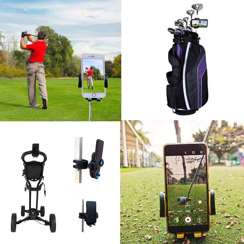 [Australia - AusPower] - UEVERHI Adjustable Golf Cell Phone Holder Clip, Record Golf Swing Training |Works with Golf Cart or Push Cart,Golf Club,Flag Pole 