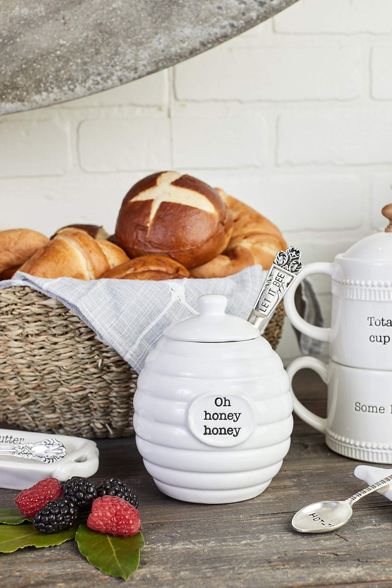 [Australia - AusPower] - Mud Pie Honey Pot Serving Set, 4x3, Bee Hive 